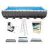 Intex 26363EH 24ft x 12ft x 52in Ultra XTR Frame Outdoor Above Ground Rectangular Swimming Pool Set with Pump, Ladder, Pool Cover, and Winterizing Kit