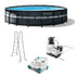 Intex 18Ft x 52In Ultra XTR Frame Round Above Ground Swimming Pool Set & Pump Bundle