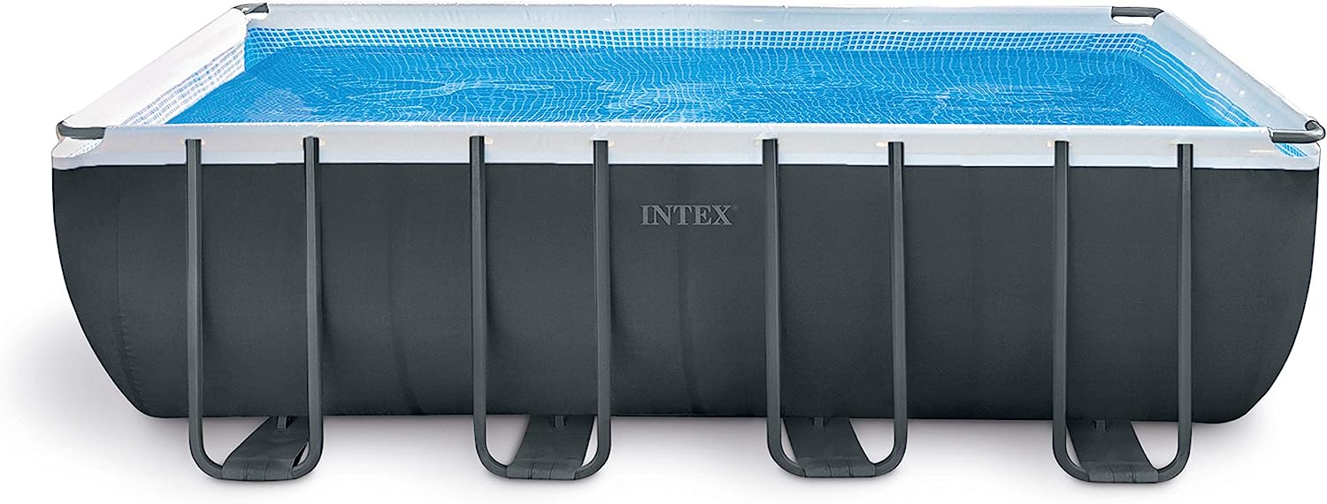Intex - Ultra Frame 9' x 18' Rectangle Metal Frame Above Ground Pool Package