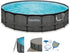 Funsicle 20' x 48" Oasis Designer Round Frame Outdoor Above Ground Swimming Pool Set with SkimmerPlus Filter Pump and Pool Cover