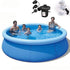 KNWSHT Easy Set Pool, Inflatable Family Swimming Pool Above Groud with Air Pump